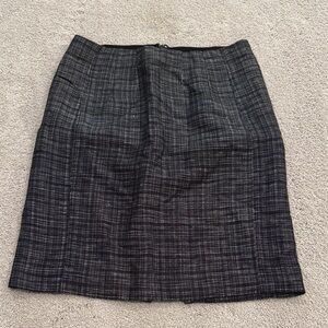 Banana Republic Black and Gray Checkered Pencil Skirt